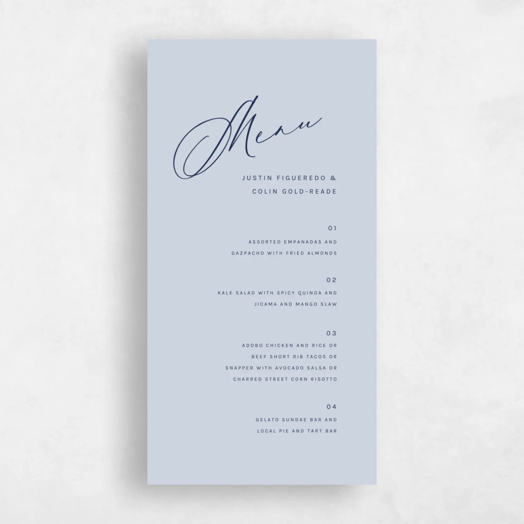 Menu - Blair preview