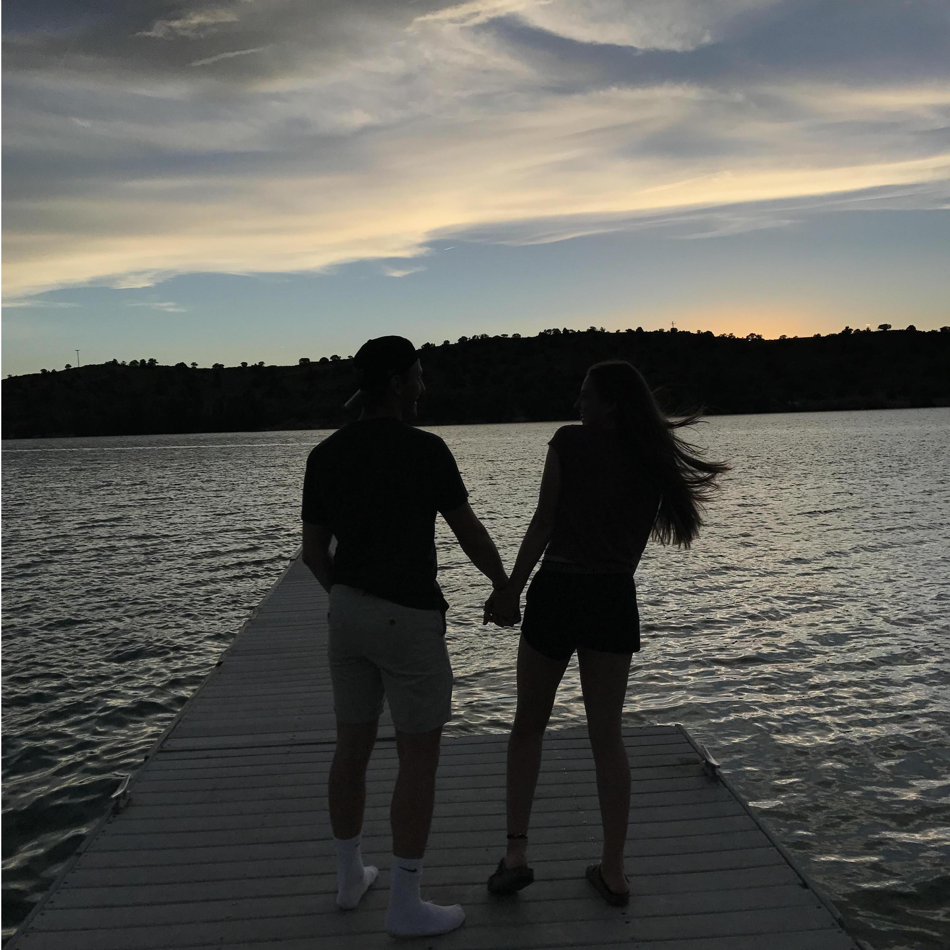 The sunset on the night of our first anniversary.