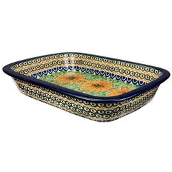 Polish Art Center - Unikat Polish Stoneware Large Serving Dish U2728