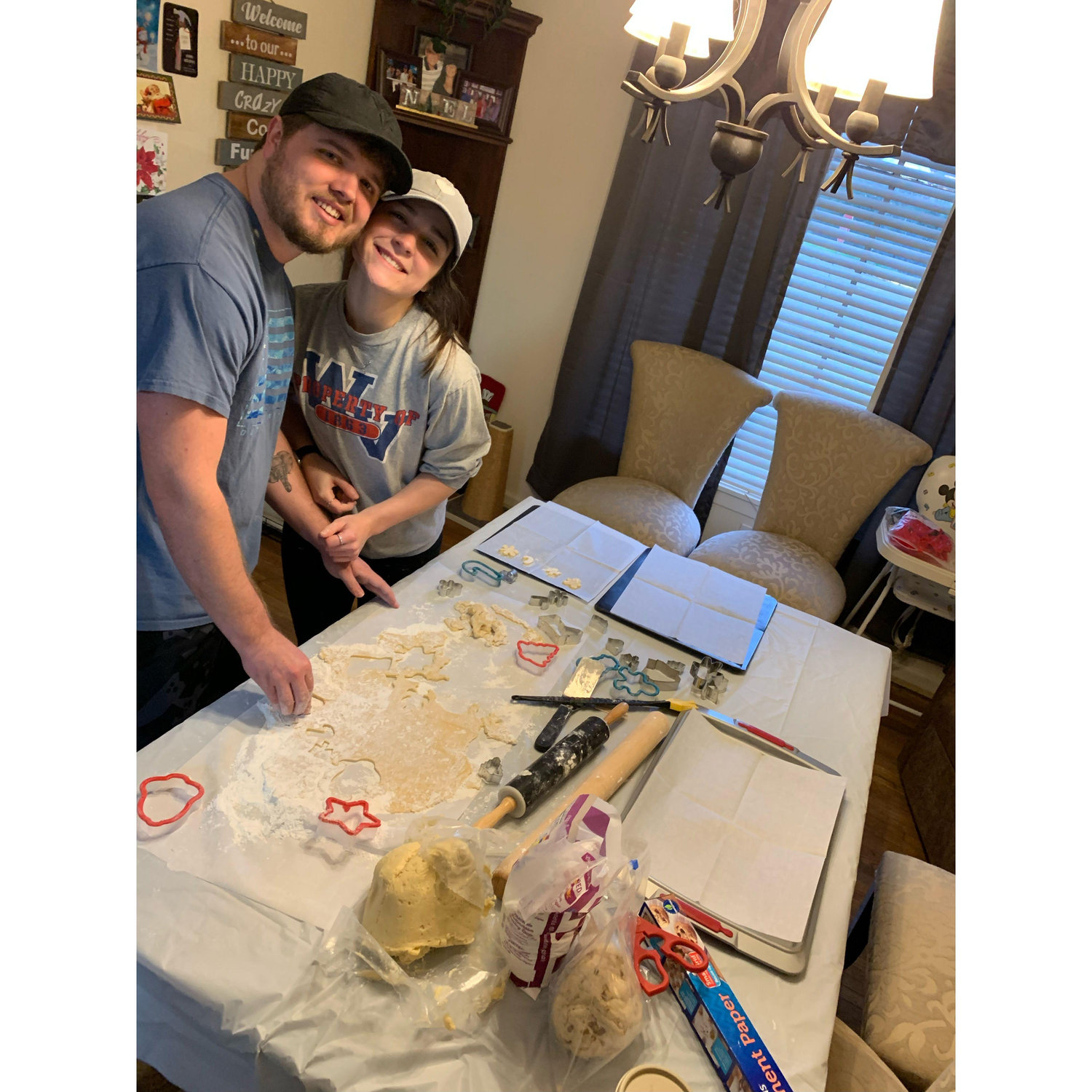Our first time making Christmas cookies.