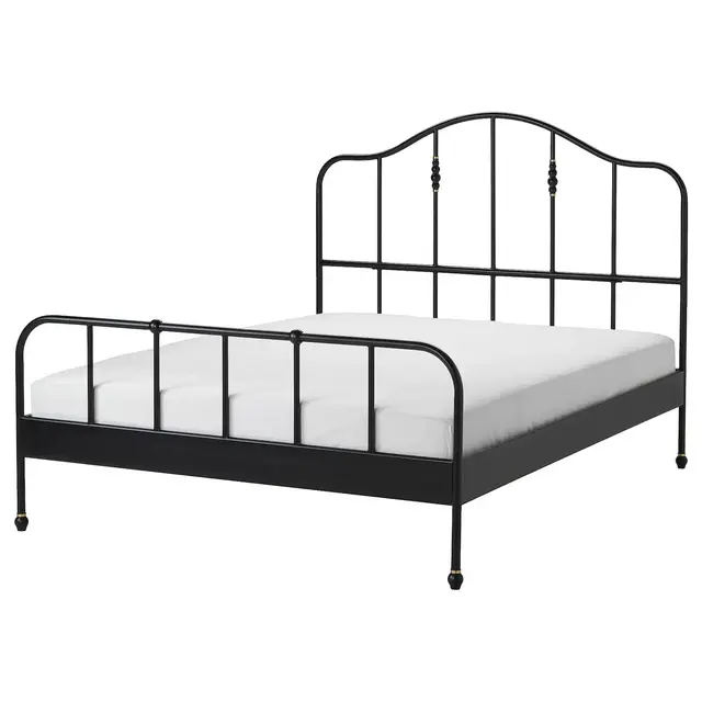 SAGSTUA Bed frame, black, Queen