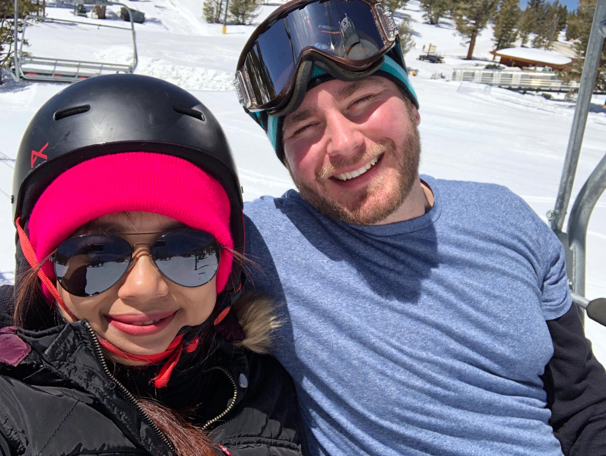 First time for snowboarding together at Lake Tahoe, Teddy is really good at it, please don't ask about me ;)