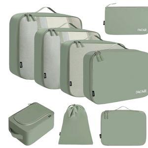 BAGAIL 8 Set Packing Cubes Luggage Packing Organizers for Travel Accessories-Matcha Green