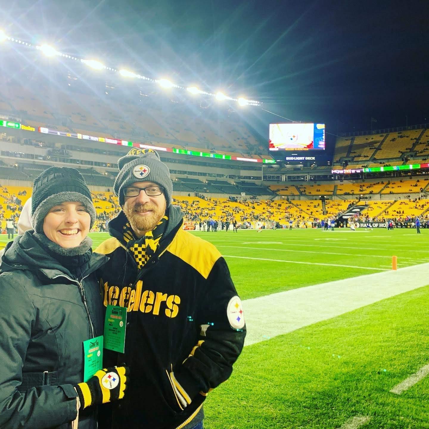 Steelers field passes for Alissa's 30th birthday! 2019