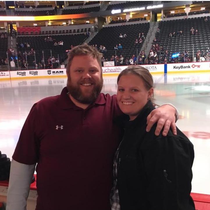 Alex won a marketing competition at school and was able to do a pre-skate at the Pepsi center and sit on the Avs bench during warm-ups!