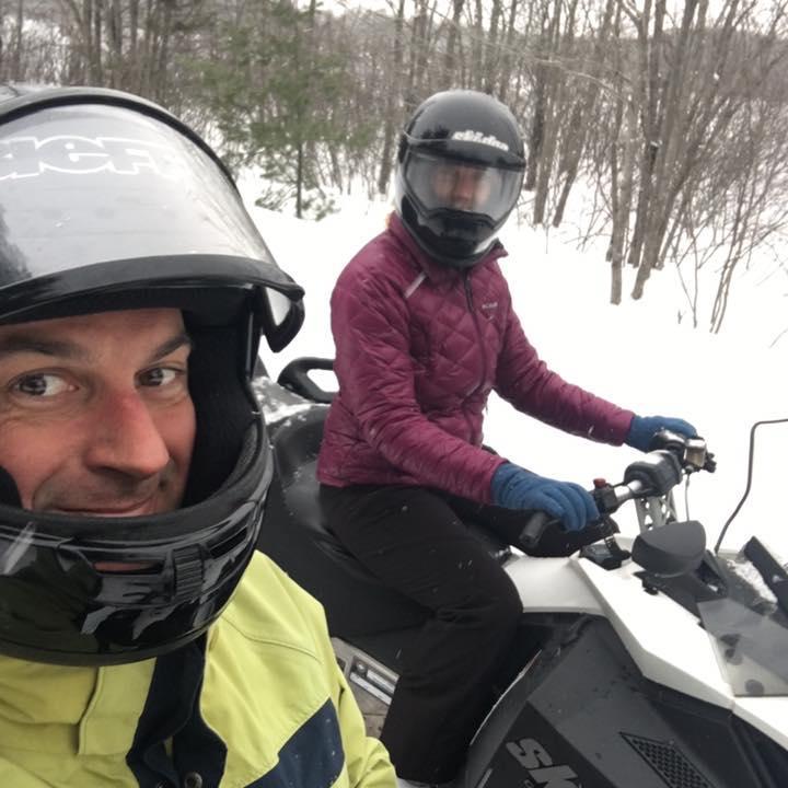 snowmobile trip in Millenocket for Lorenzo's 40th!