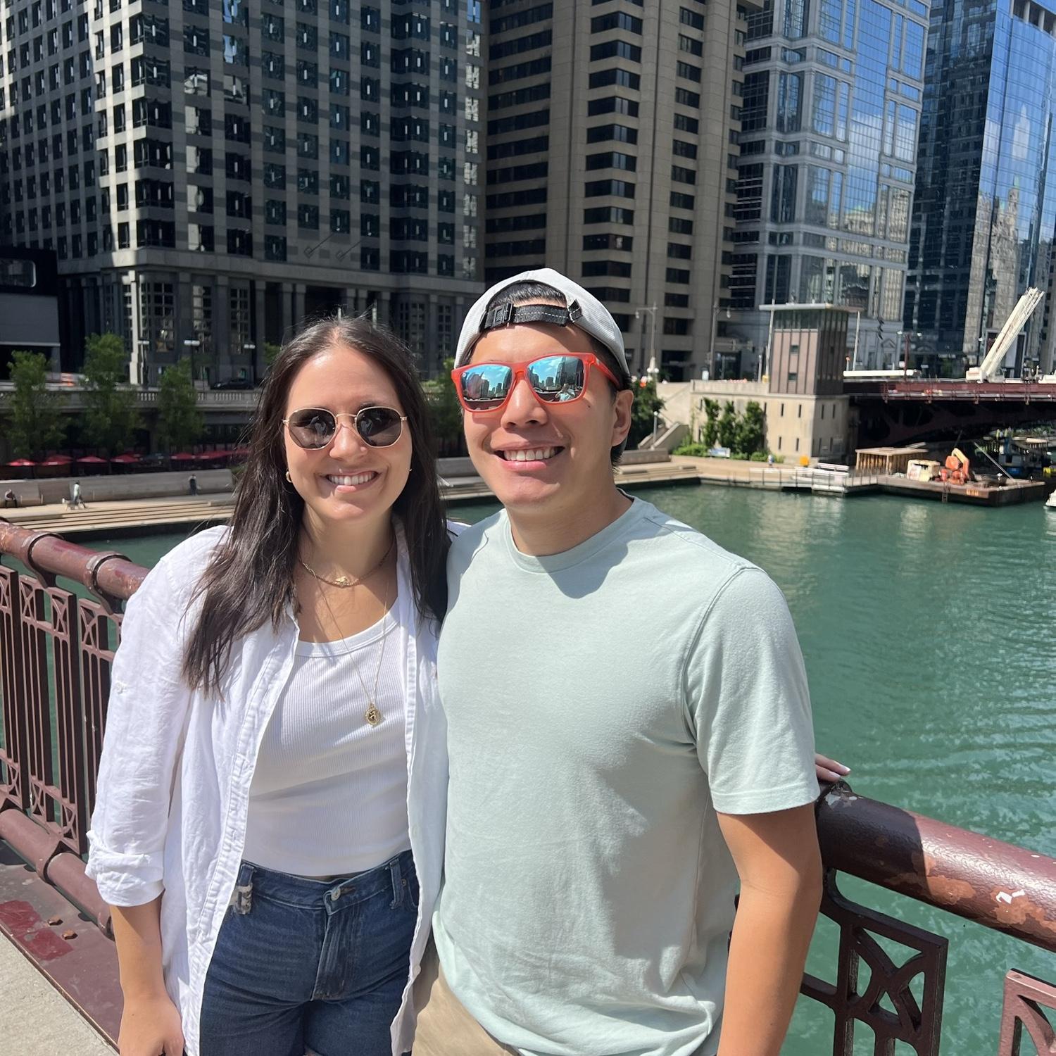 Enjoying a visit to Chicago