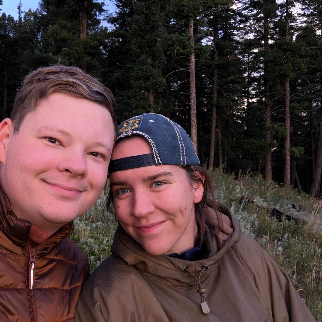 Watching the sunrise while camping