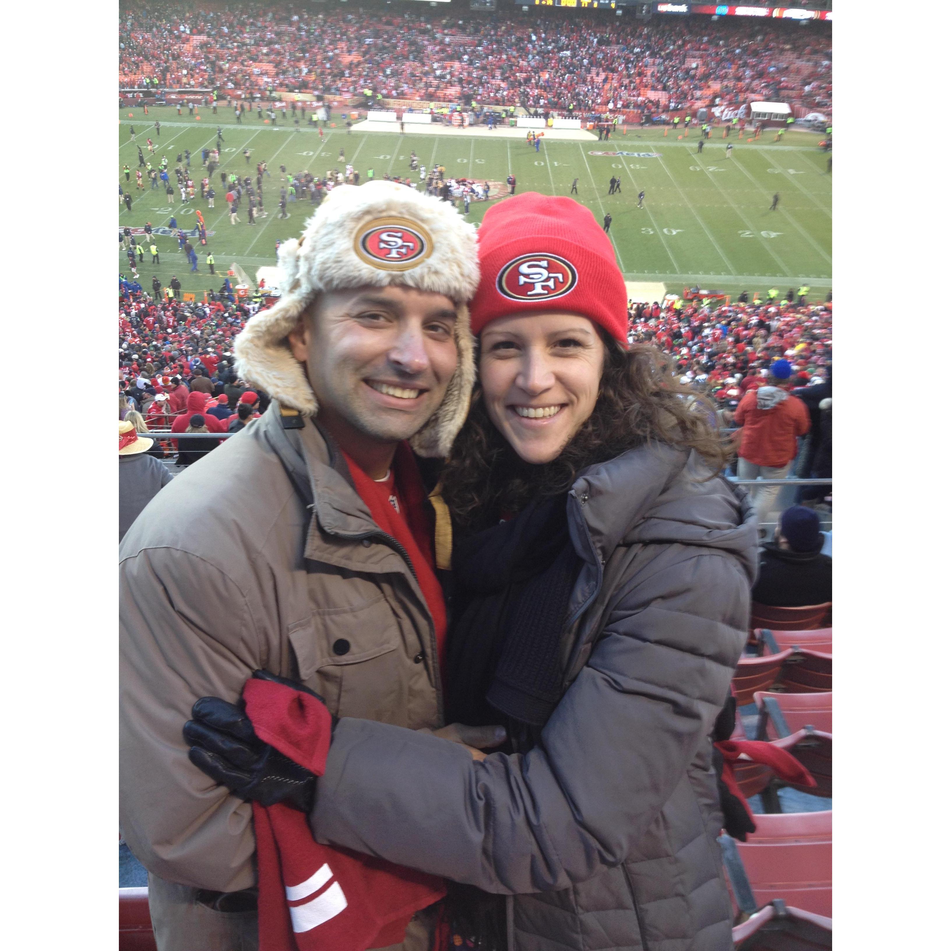 Not long after we met, Megan learn to love the 49ers.