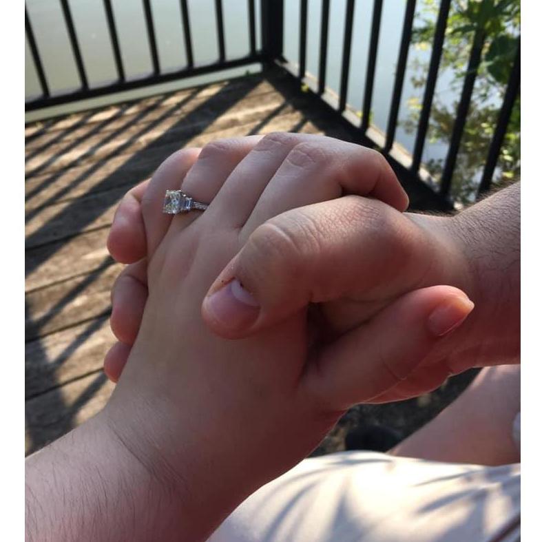 Mike proposed right at the side of a pond