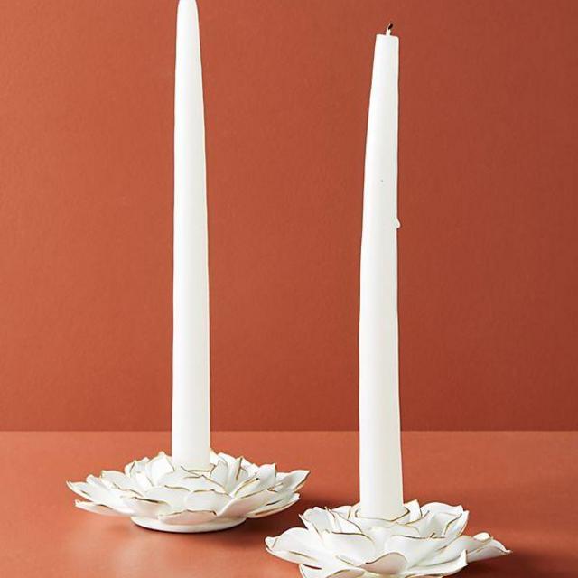Porcelain Succulent Taper Holder