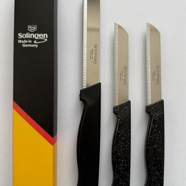 Solingen Micro Kitchen Utility Knife & 2 Pcs Paring Knives Set Made in Germany