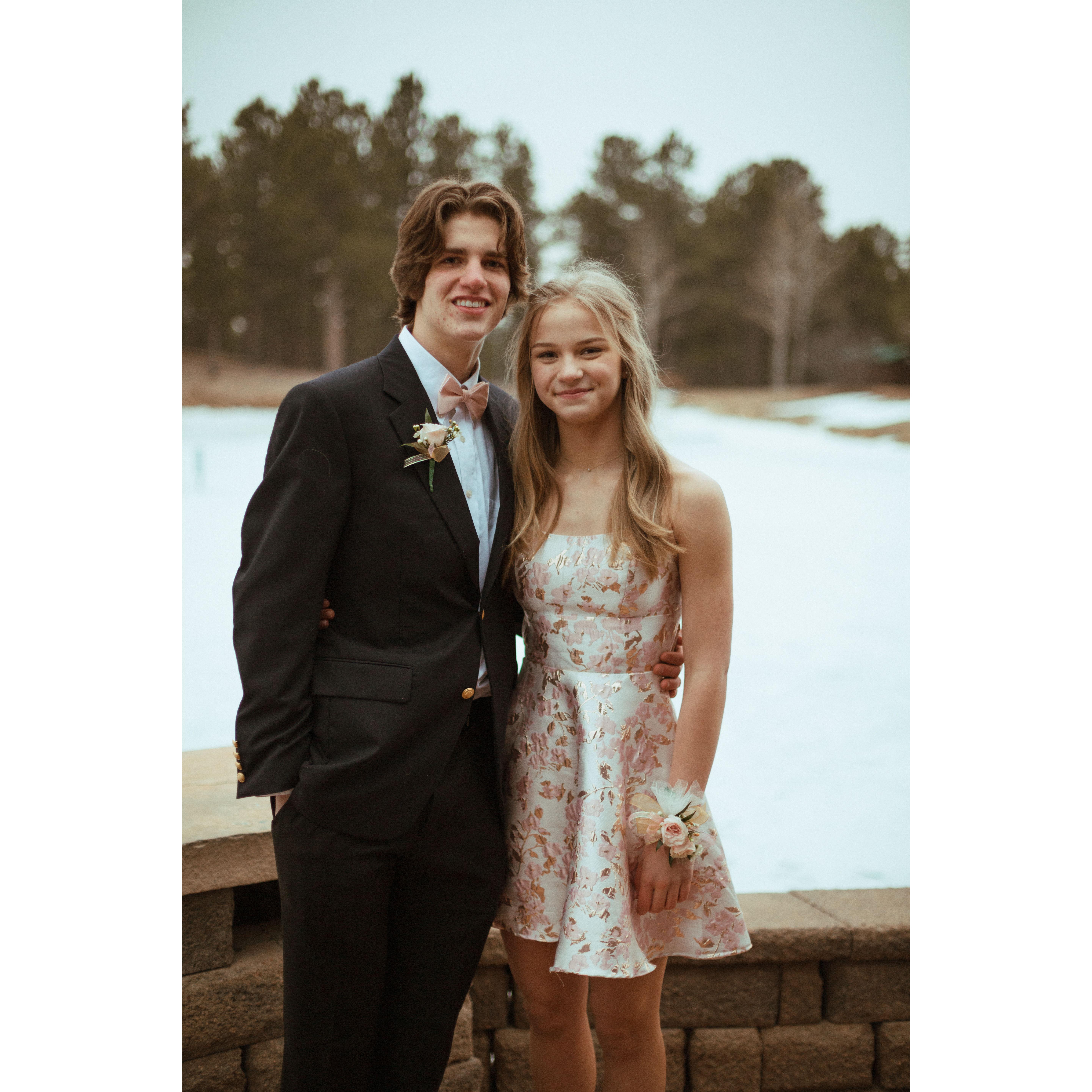 Our first dance together--Freshman Homecoming