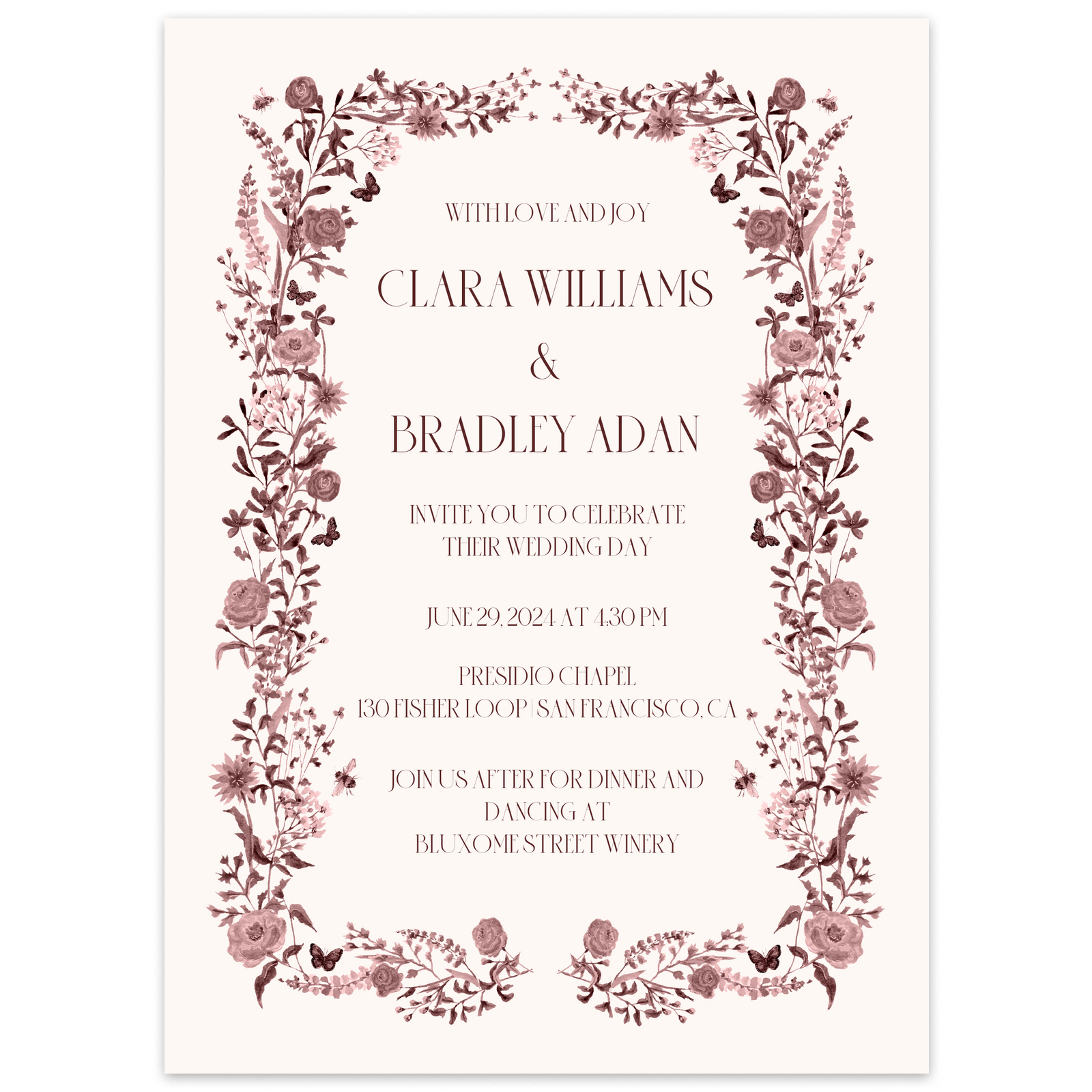 Red deals wedding invitation