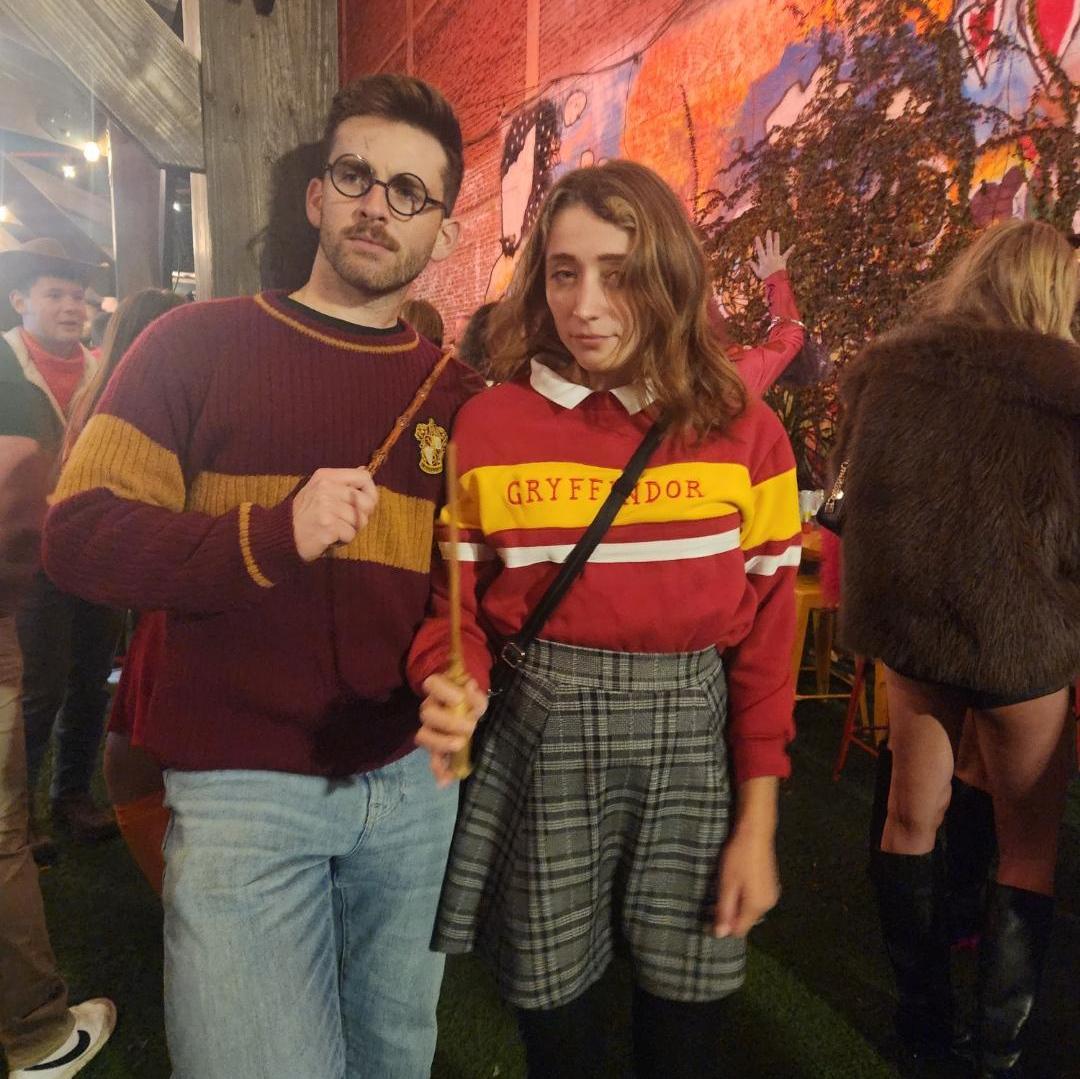 Fun fact: the excuse Dan used to get Emma's number is college was "hey, I need somebody to draw a lightning bolt on my forehead, can I text you to help me out later?" True story
