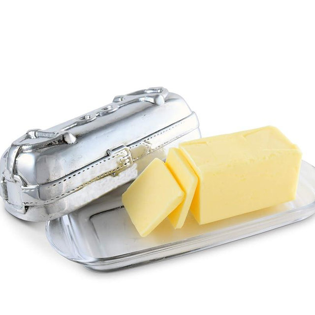 Arthur Court Designs Aluminum Equestrian Horse Bit Covered Butter Cream Cheese Dish Container Keeper Polo Style 7.5 inch Long