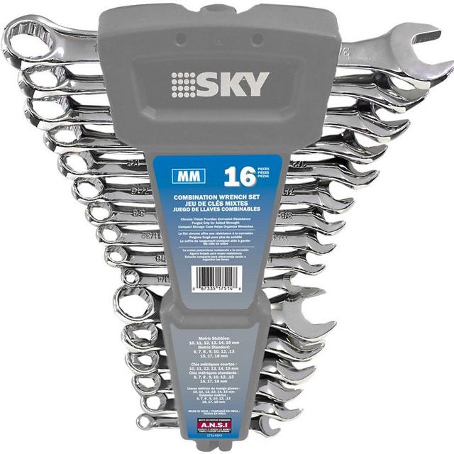 Maxtech 17514SKY 16Pc Combination Wrench Set