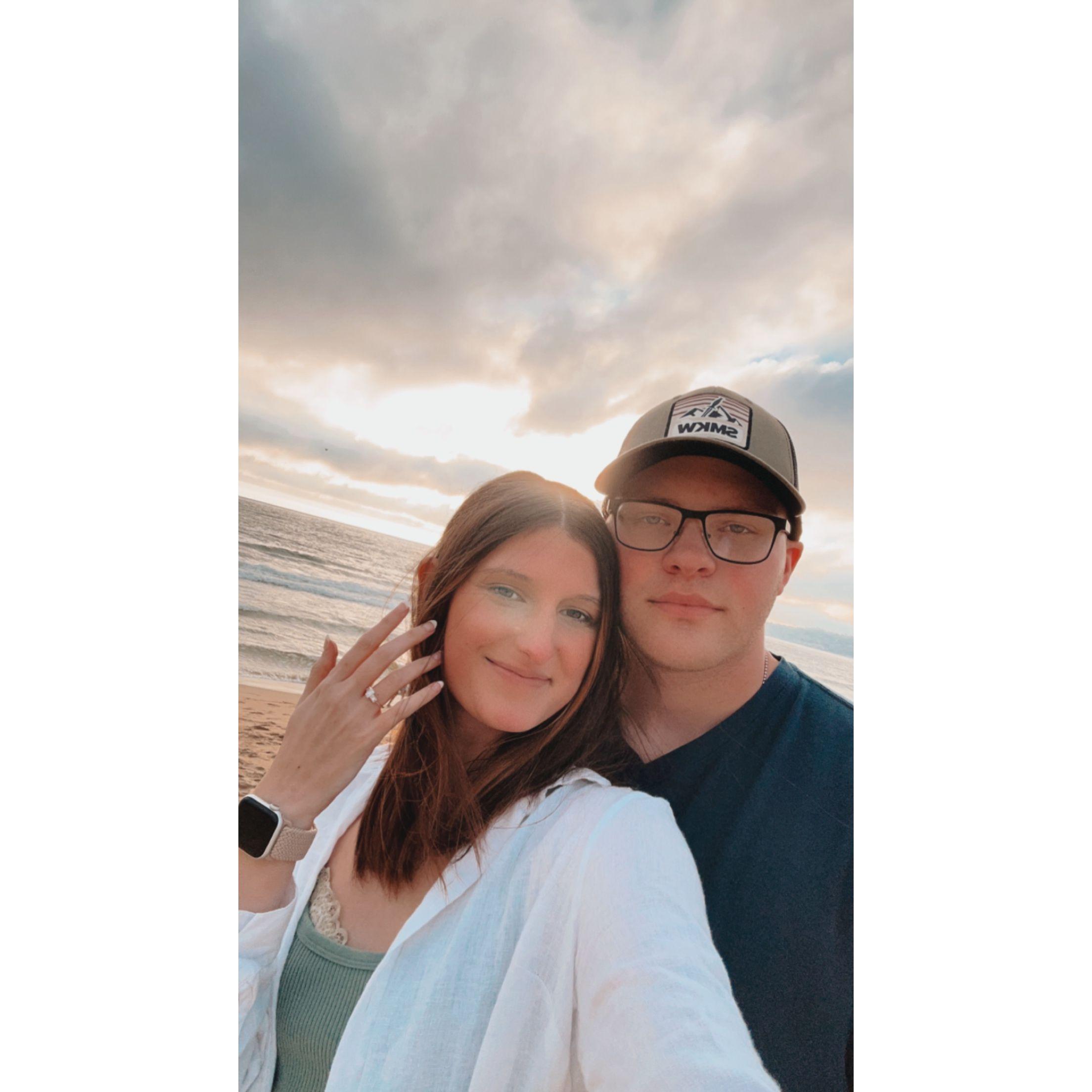 Our short and sweet engagement shoot on the CA beach!