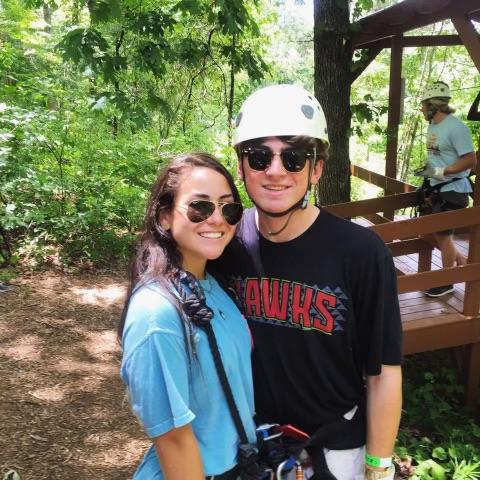 One of our first dates was zip-lining.