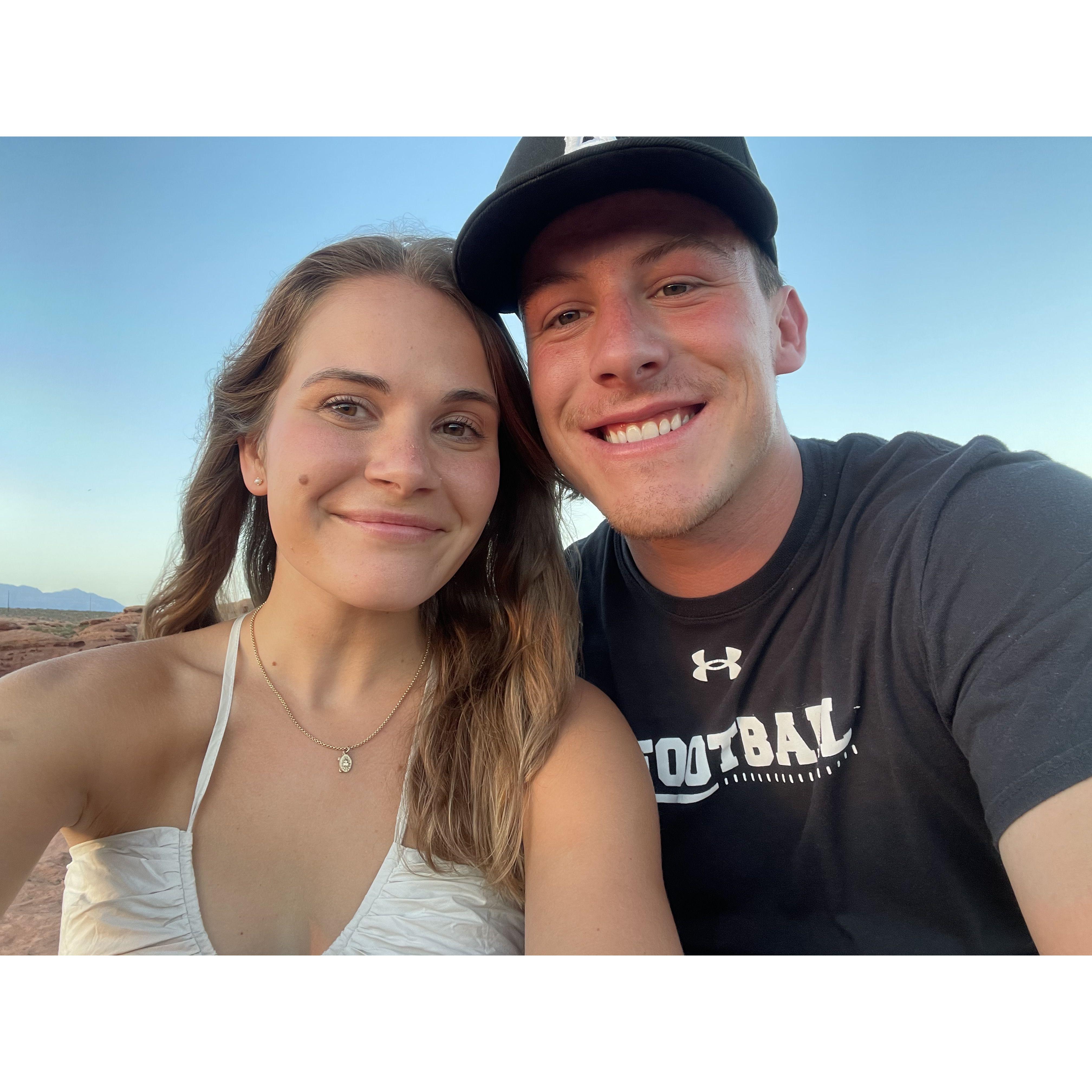 Watching the sunset together in St. George!
