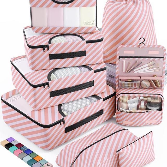 Veken 8 Set Packing Cubes for Suitcases, Travel Essentials for Carry on, Luggage Organizer Bags Set for Travel Accessories in 4 Sizes(Extra Large, Large, Medium, Small)