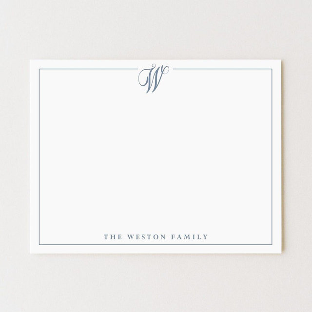 Personalized Stationery Set: Minimalist Note Cards, Family Thank You (Set of 10)