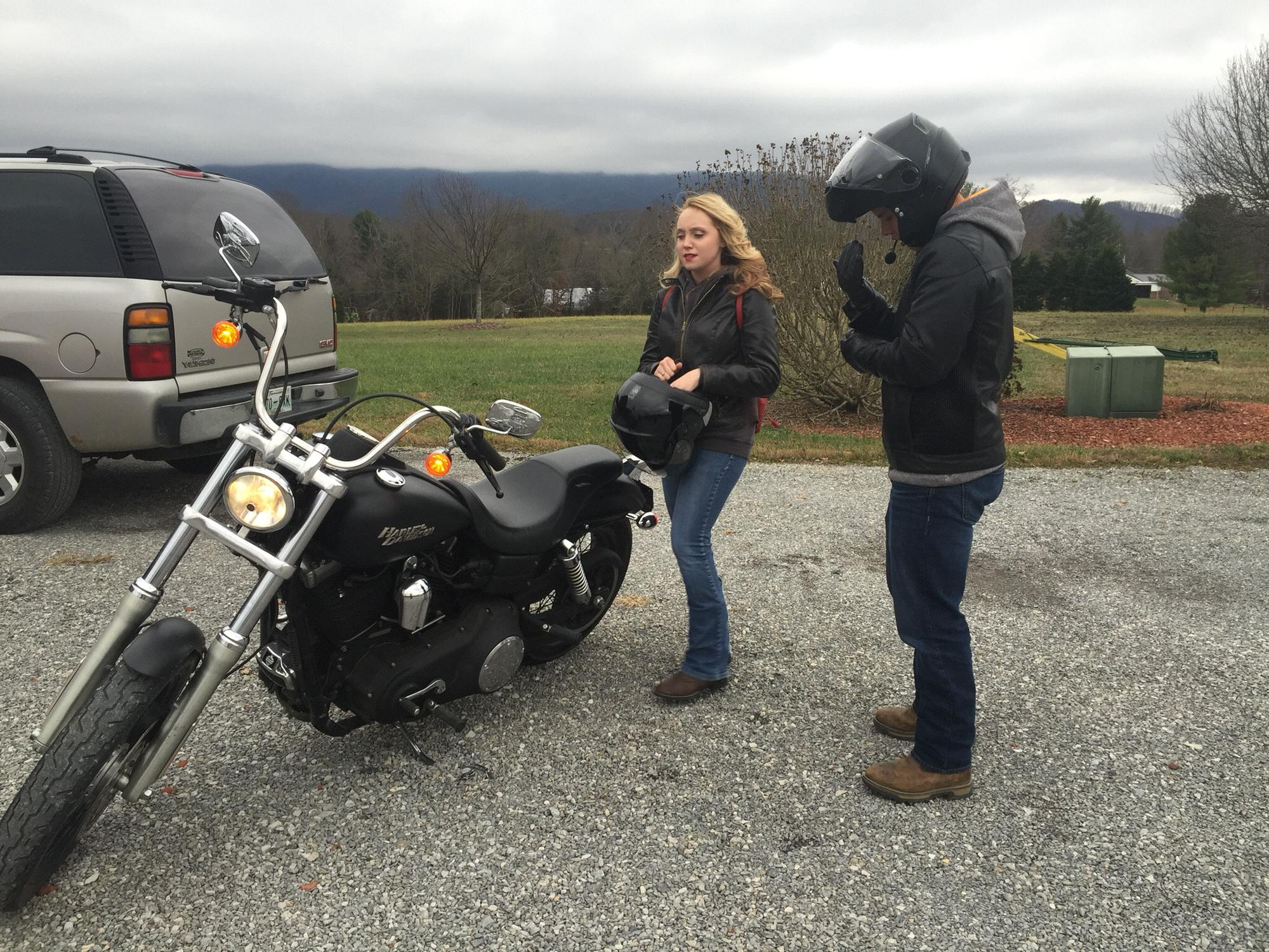 One of our favorite shared hobbies, street bike riding.
