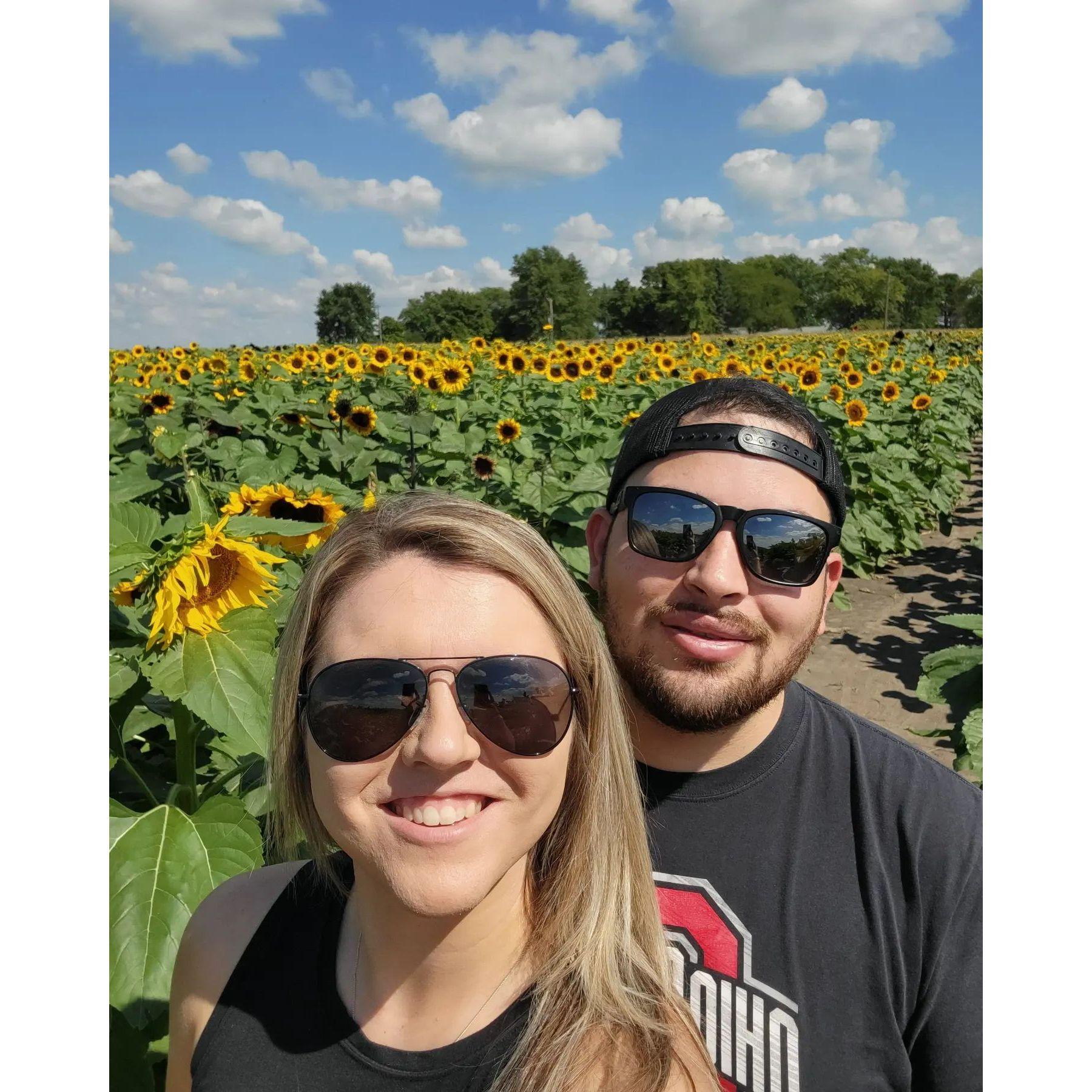 Our first flower farm date together! Heaps Flower Farm