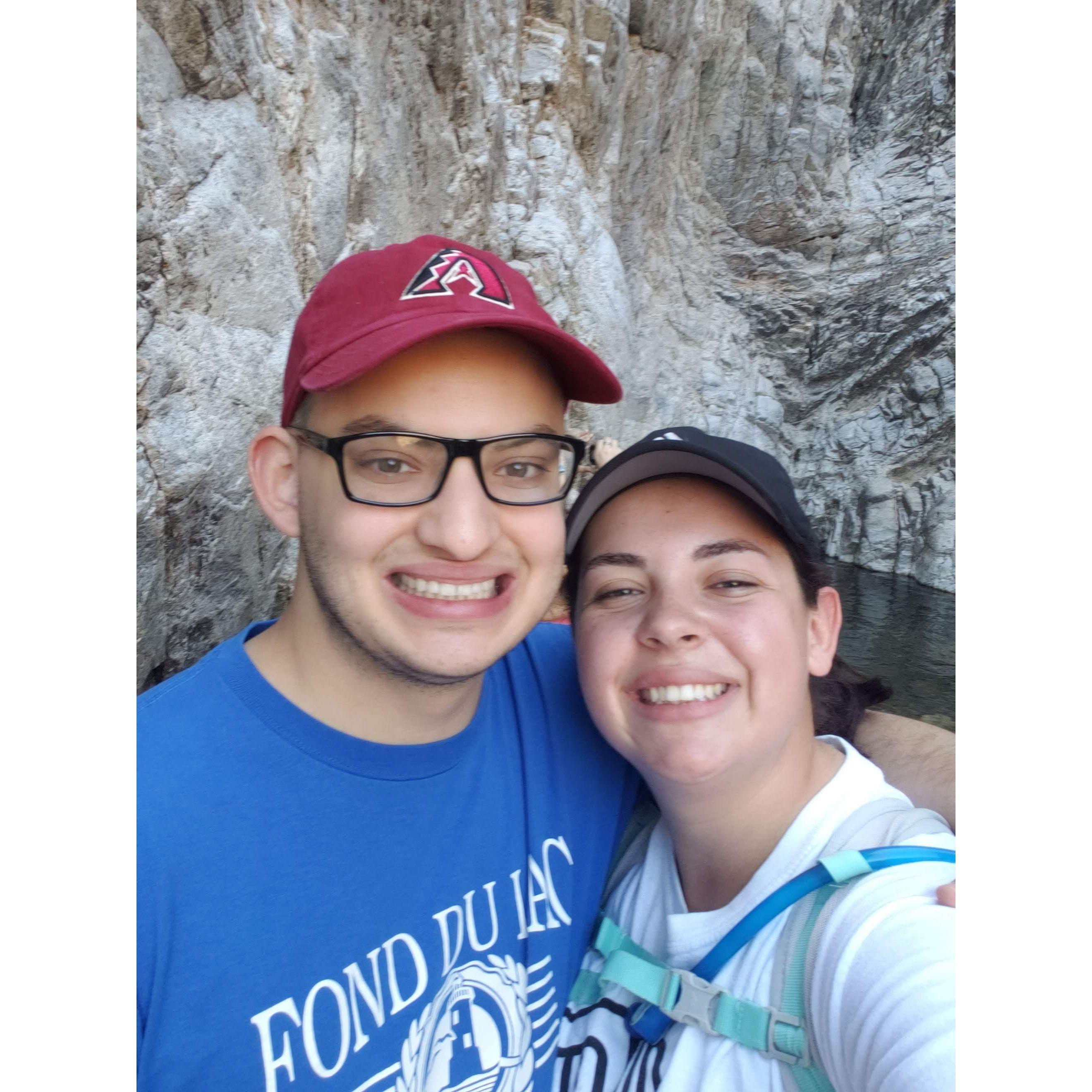 Hiking in the White Tank Mountains.
