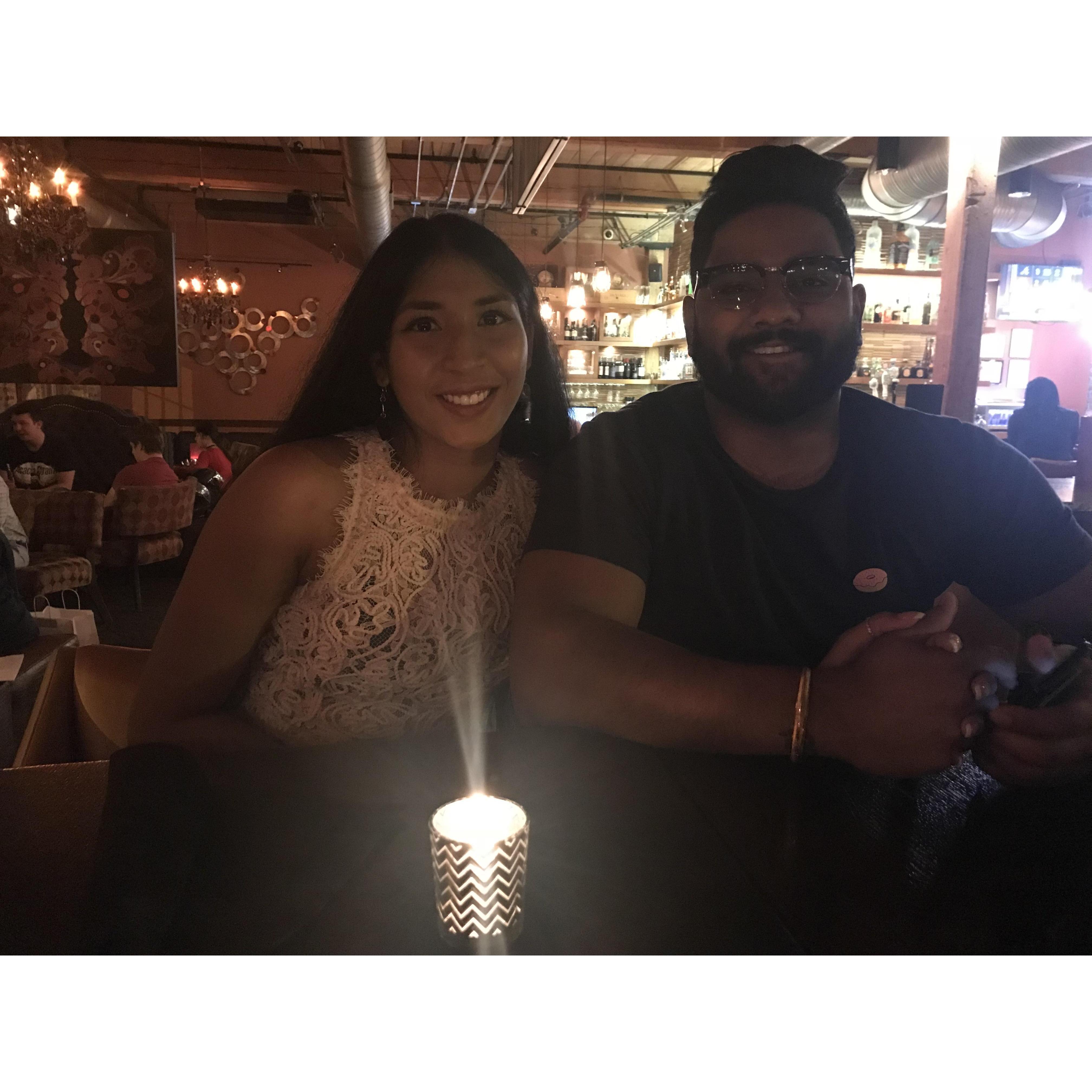 Celebrating getting our First Job out of college!