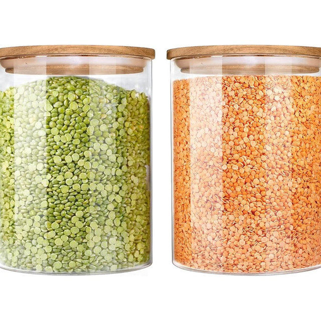 Urban Green Glass Jars with Airtight Lids