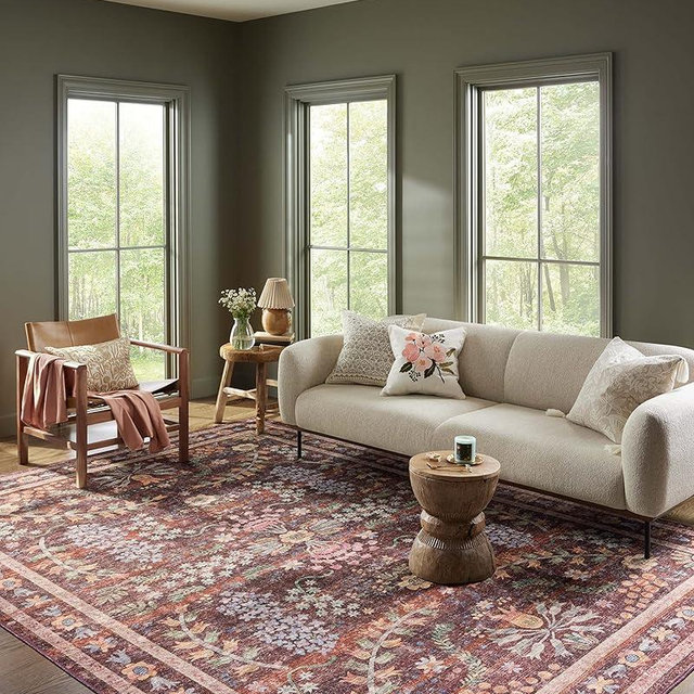 Loloi Rifle Paper Co. Maison Collection MAO-06 Red 7'-6" x 9'-6", .19" Pile Height, Area Rug