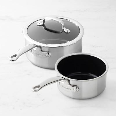GreenPan™ Premiere Stainless-Steel Ceramic Nonstick 3-Piece Saucepan Cookware Set