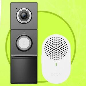 Tapo 2K+ Wired or Battery Powered Smart Video Doorbell with Chime - 180° Field of View, Person/Vehicle/Package Detection, Ring Call, 2-Way Audio, Subscription-Free Local Storage or Optional Cloud,D225