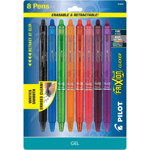 8ct FriXion Clicker Erasable Retractable Gel Pens