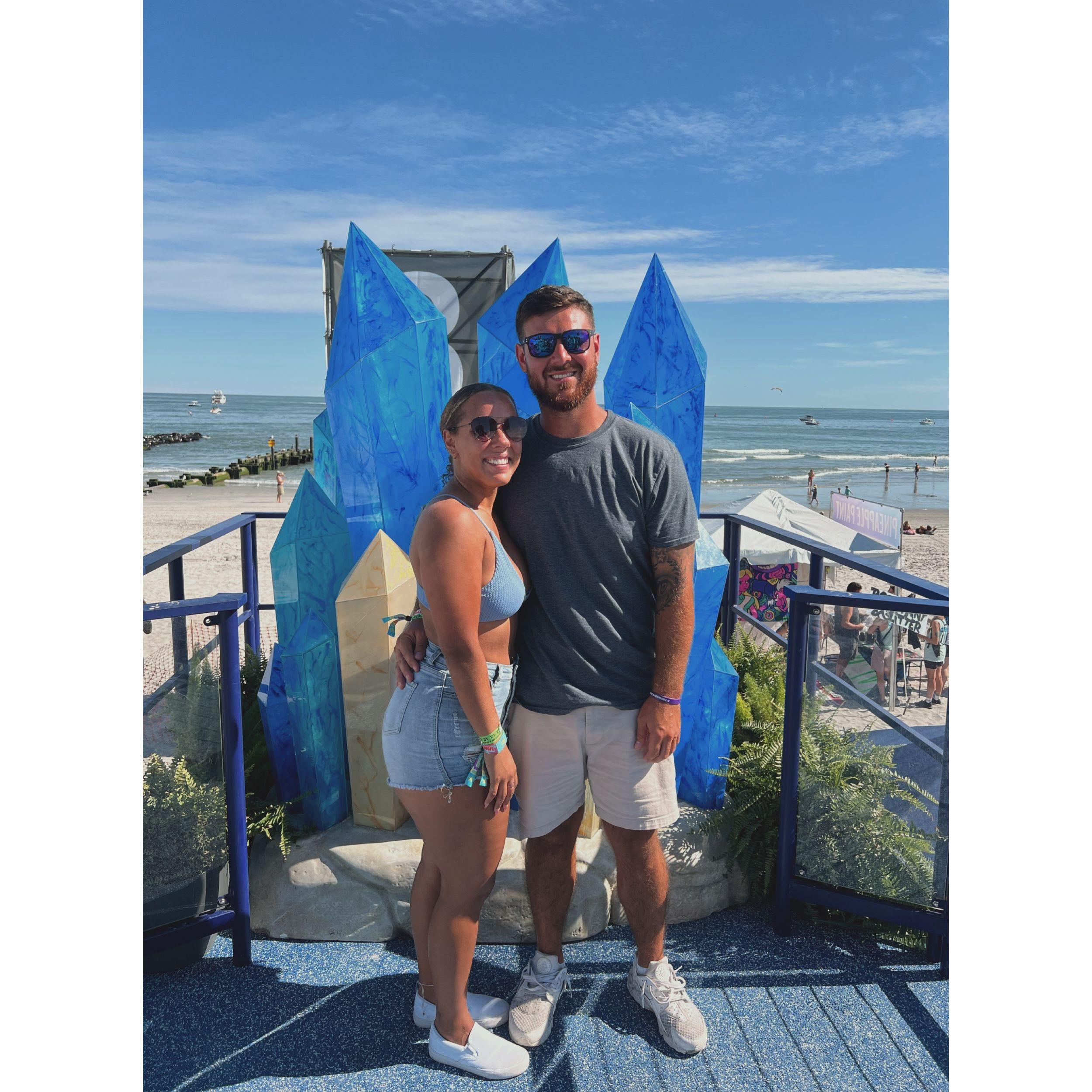 Our first concert together. Tidalwave concert on the beach in 2022.