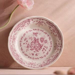 Pink Floral Dinner Plate