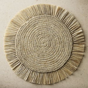 West Elm Tallo de OLIVO Fique Fringe Placemat