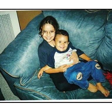 Alexis and her brother, Nicolas (2002)