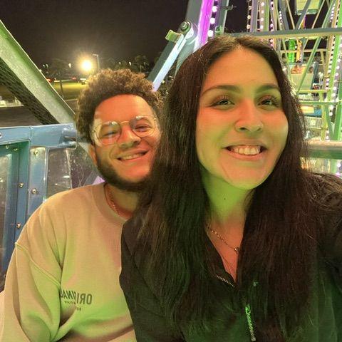 at the top of the ferris wheel