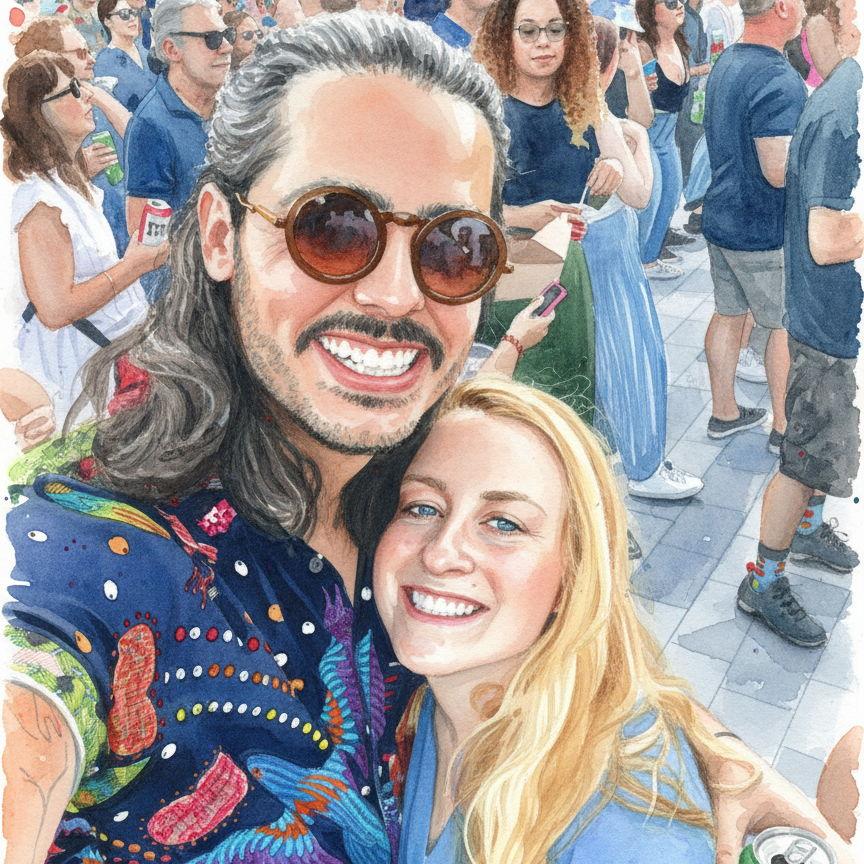 At a concert in NYC.