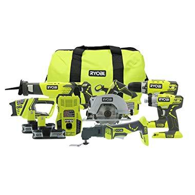 Ryobi P884 18-Volt ONE+ Lithium-Ion Combo Kit (6-Tools)