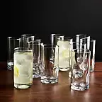 Crate & Barrell - Impressions Cooler Glasses - Set of 12