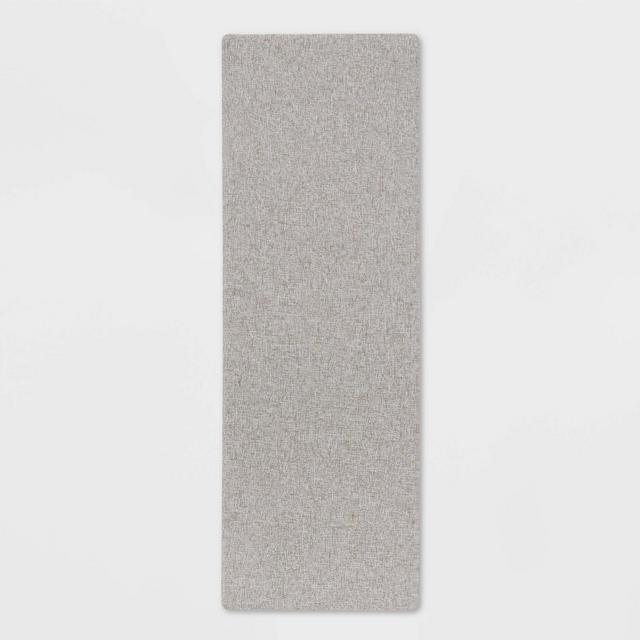 60" x 20" Basketweave Comfort Runner Mat Gray - Threshold™