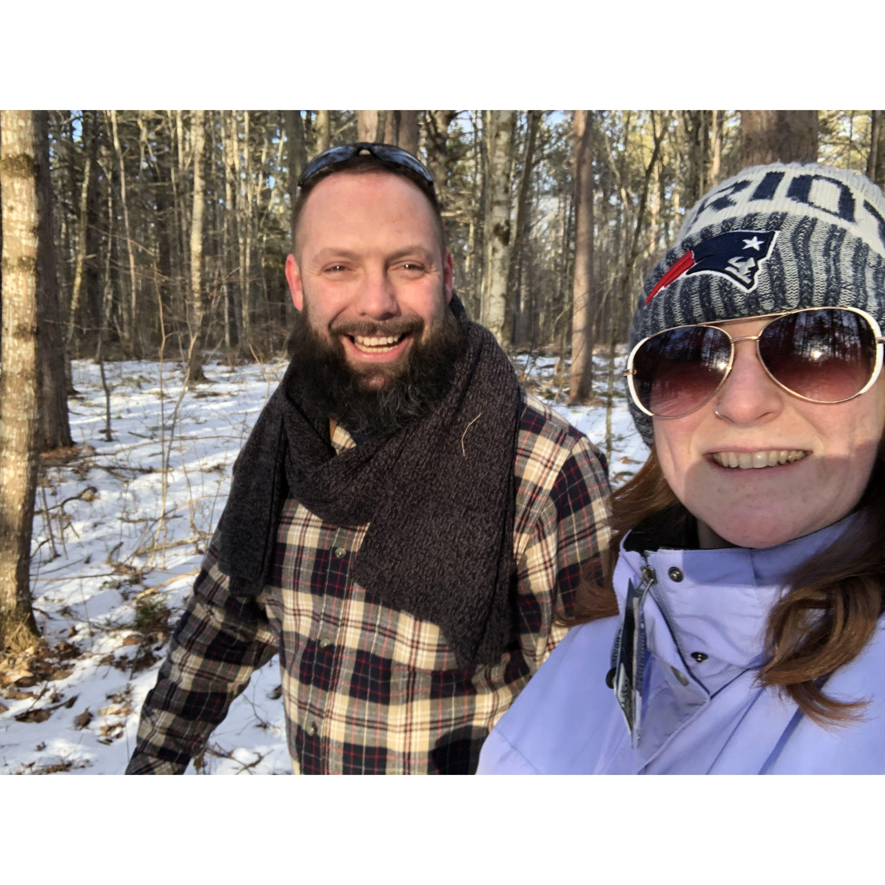 Maine winter hike