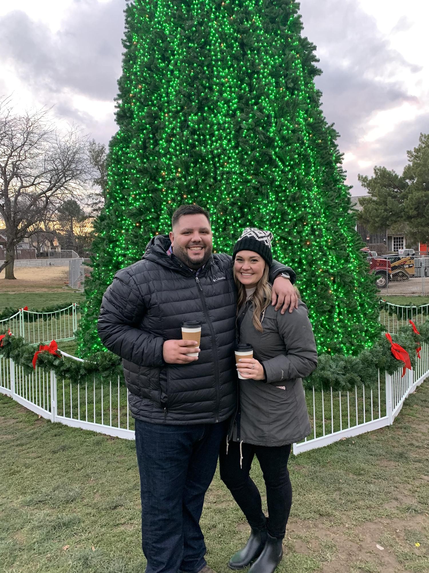 Our first photo together on one of our first dates in Frankenmuth, MI!