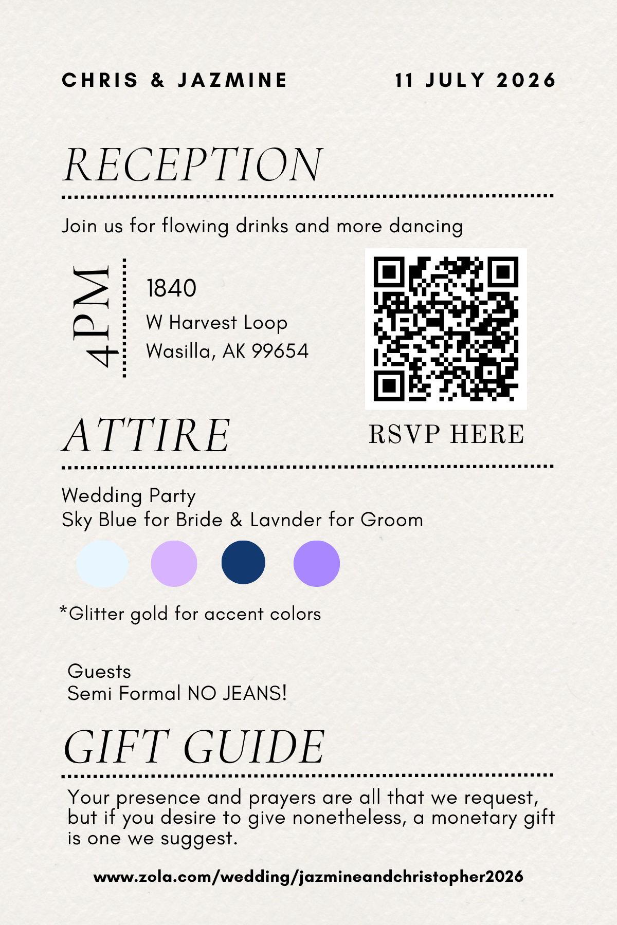 The Wedding Website of Jazmine Ortiz and Christopher Ravalli