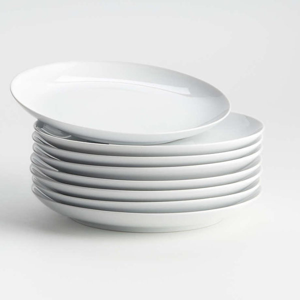 Crate & Barrel Aspen Porcelain Salad Plates, Set of 8