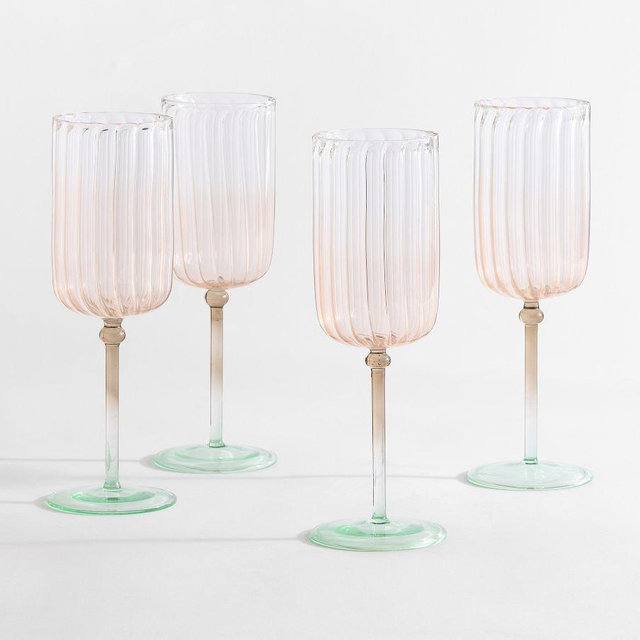 Cynthia Rowley Ombre Champagne Flutes, Set of 4 - Multi
