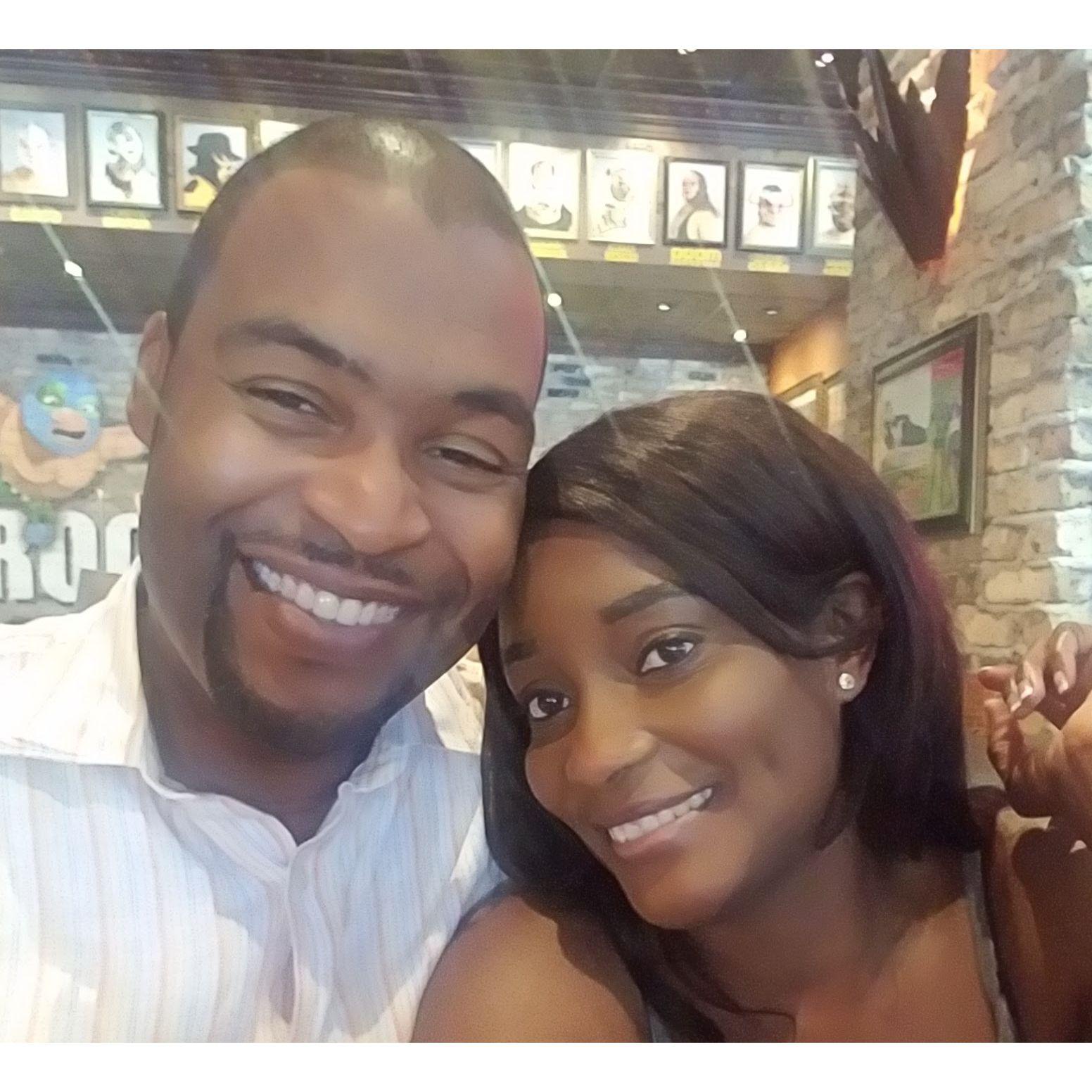 Our first photo together.